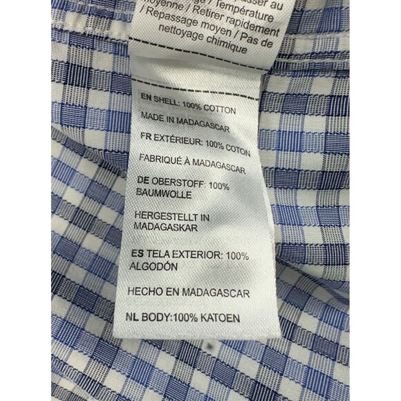 UNTUCKit Durif Wrinkle Free Shirt Men's XXL Blue Check Button Up Long Sleeve - Picture 5 of 8